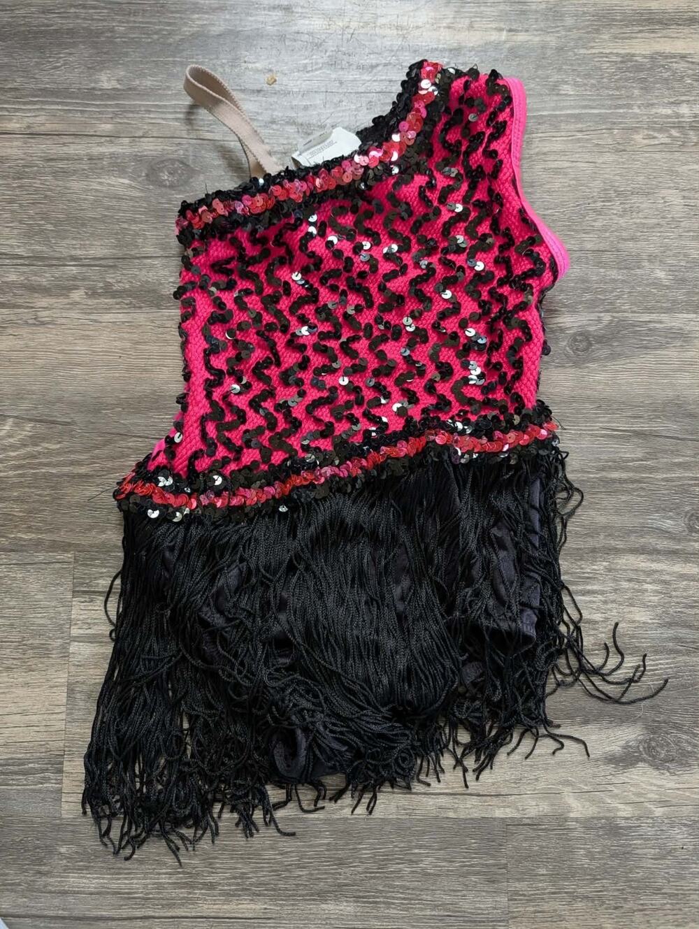 Girls Dance Costume Dress Pink Black "A Wish Come True" Fabulous Child 5-7 Years